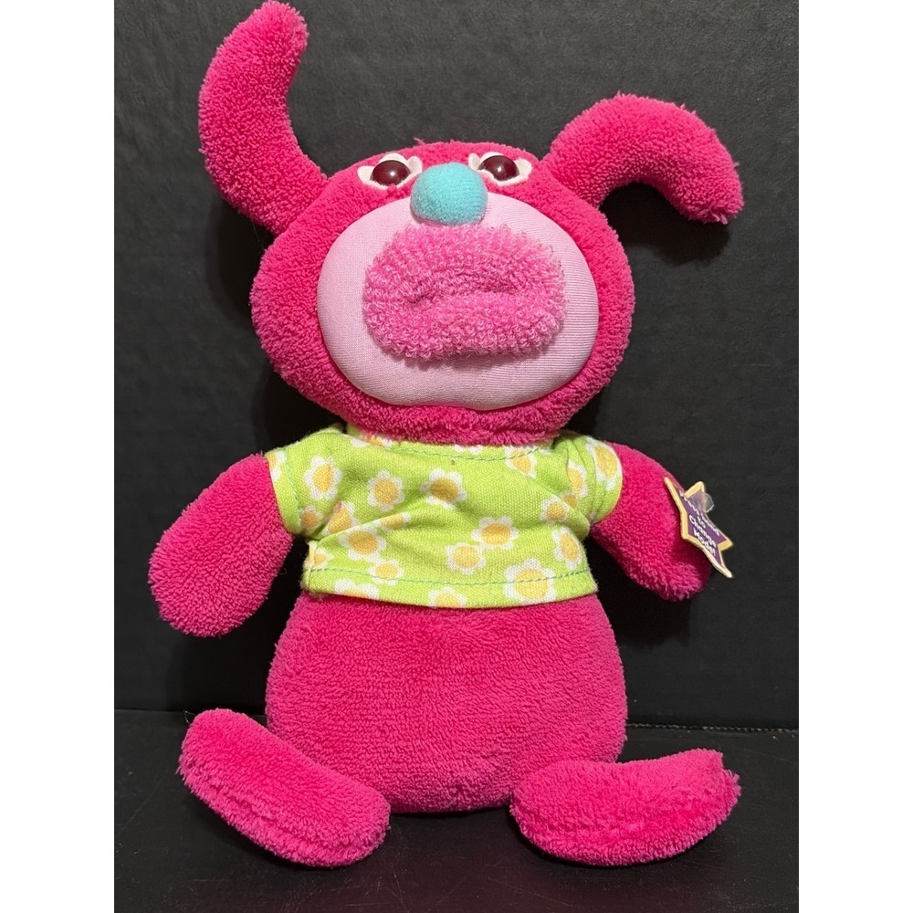 Mattel Sing-a-ma-jigs Pink Plush Singing Musical Toy Green Daisy Shirt Tested